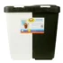 Papelera Doble Np 20 Lt Blanco/Negro